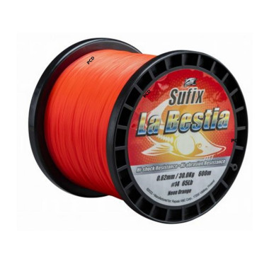 Tresse Sufix La Bestia Neon Orange 600M 0.65MM