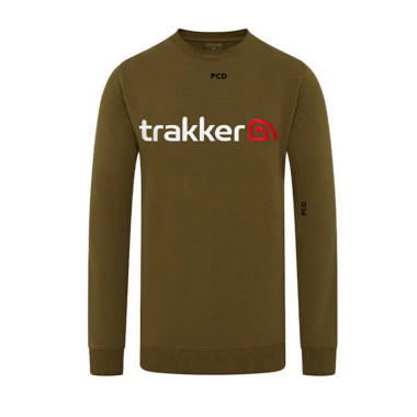 Sweat Homme Kaki Trakker CR Logo Sweatshirt