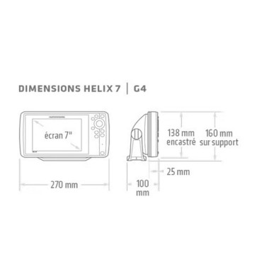 Sondeur GPS Couleur Humminbird Helix 7G4 Chirp - 2D DS