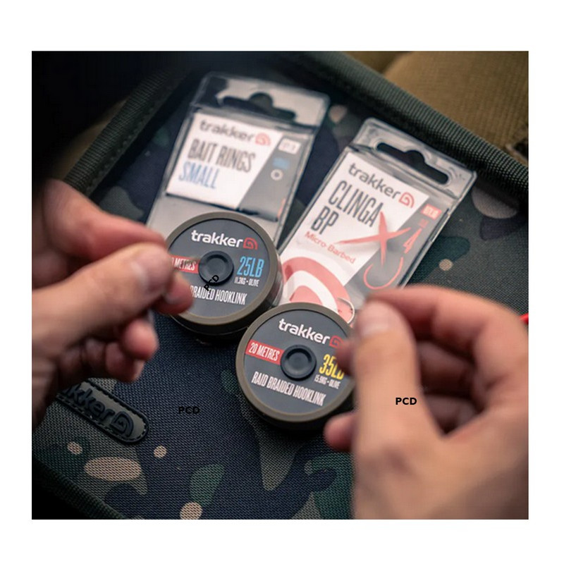 Bas De Ligne Trakker Raid Braided Hooklink 20M Coloris Kaki