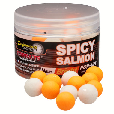 Bouillettes Flottantes Starbaits Performance Concept Spicy Salmon Bright Pop Up 50G