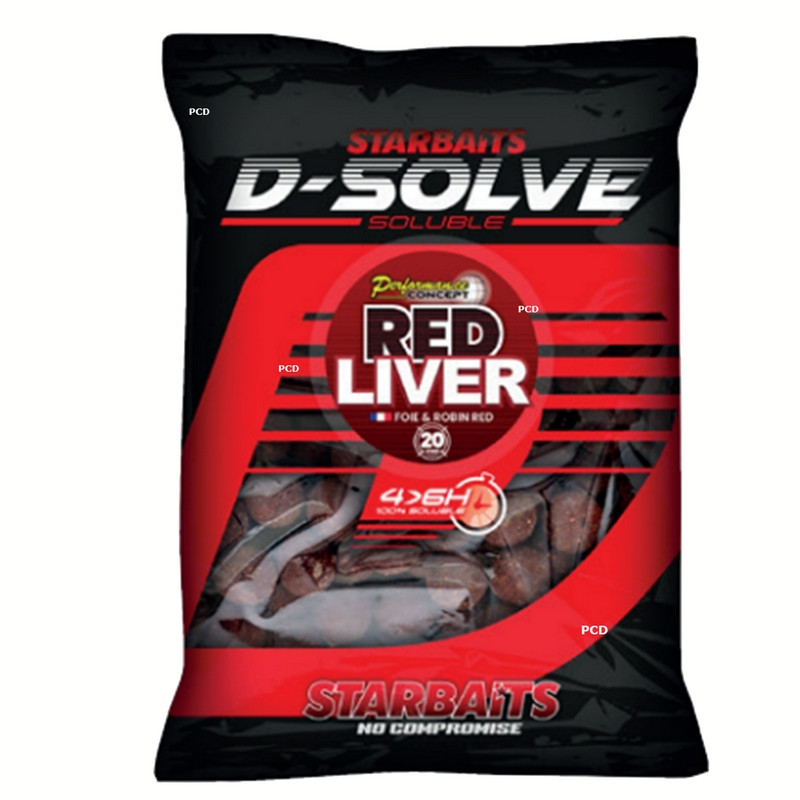 Bouillettes Solubles Starbaits Performance Concept Red Liver D-Solve 2Kg500