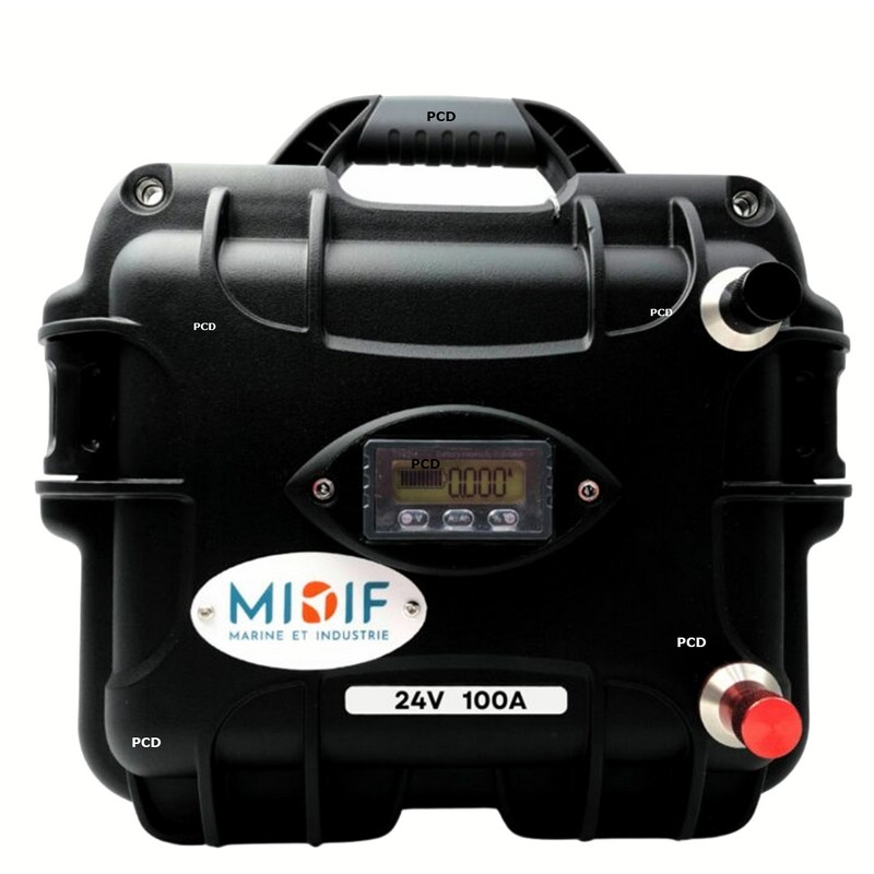 Batterie Lithium Haswing LifePo4 8S Valise 24V 100Ah Avec Chargeur