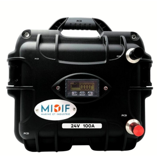 Batterie Lithium Haswing LifePo4 8S Valise 24V 100Ah Avec Chargeur