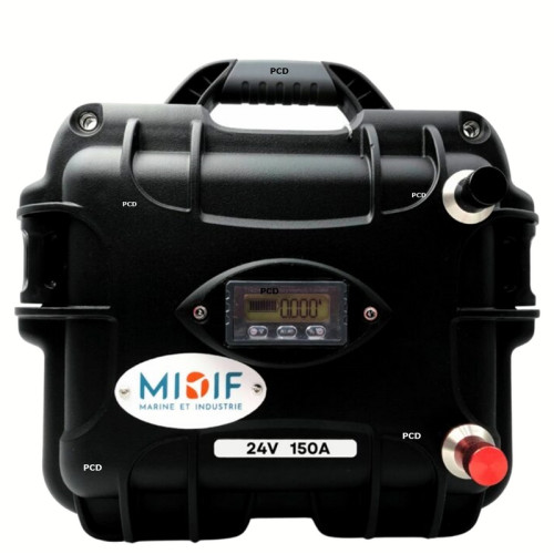 Batterie Lithium Haswing LifePo4 8S Valise 24V 150Ah Avec Chargeur