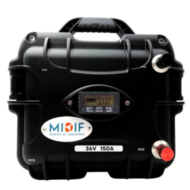 Batterie Lithium Haswing LifePo4 12S Valise 36V 150Ah Avec Chargeur