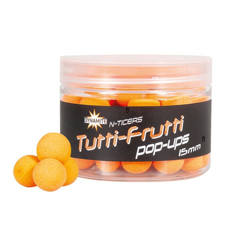 Bouillettes Flottantes Dynamite Baits N-Ticers Hookbaits Tutti-Frutti Pop-Ups 12MM 40G