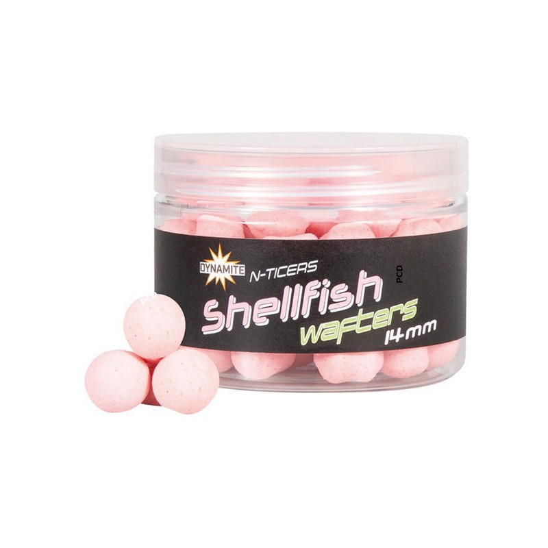 Bouillettes Flottantes Dynamite Baits N-Ticers Hookbaits Shellfish Wafters 14MM 40G