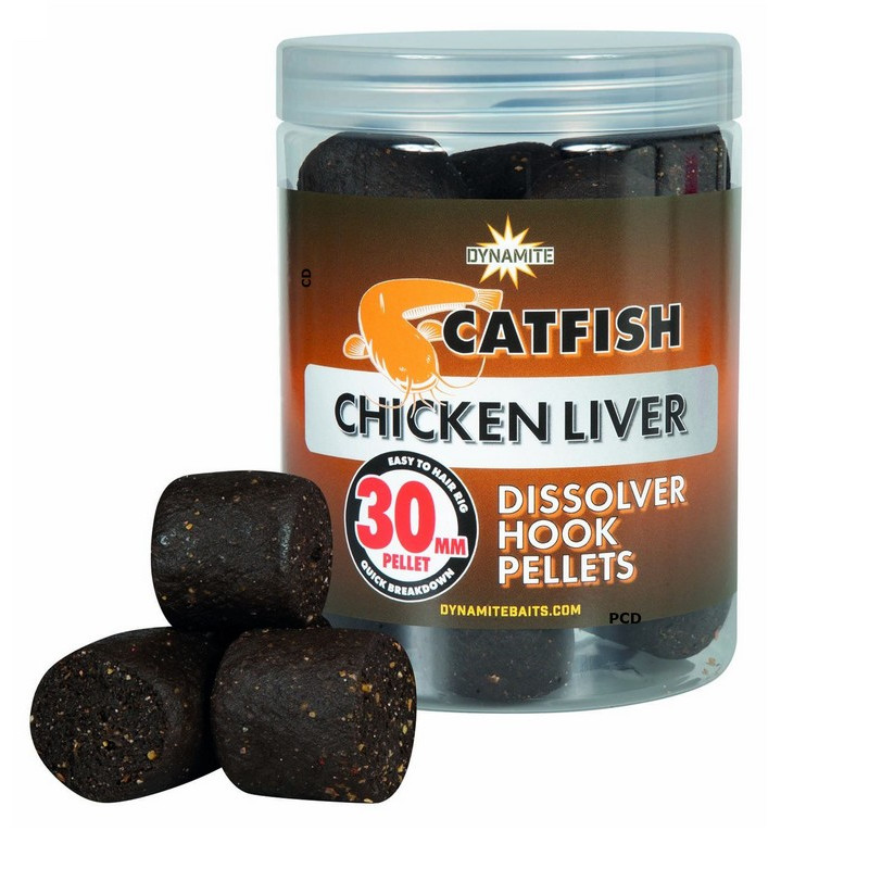 Pellets Solubles Dynamite Baits Catfish Chicken Liver Dissolver Hook Pellets 30MM