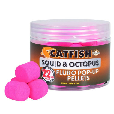 Pellets Flottants Carpe Et Silure Dynamite Baits 162G 22MM Fluro Pink Squid & Octopus Pop-Ups