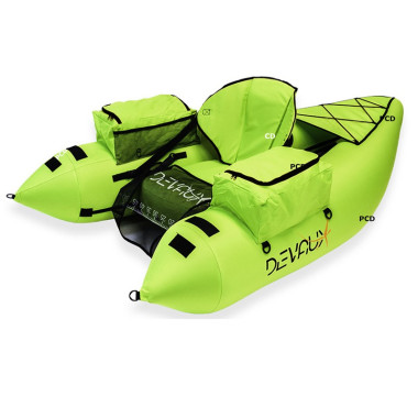 Pack Complet Float Tube Devaux Kayak Tube Cap-V 1000 Chartreuse