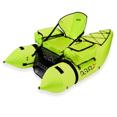 Pack Complet Float Tube Devaux Kayak Tube Cap-V 2000 Chartreuse
