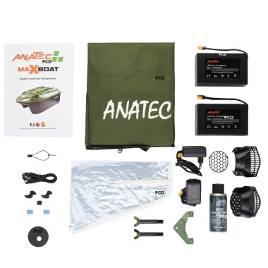 Bateau d'Amorçage Anatec Maxboat Forest Lithium 16Ah Et Fishing Robot