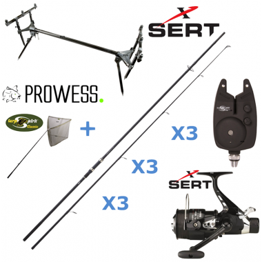 Pack Carpe Débrayable Carp Training 10P 3 Cannes