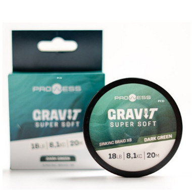 Tresse Prowess Gravi-T Super Soft Sinking Braid X8 Dark Green 20M