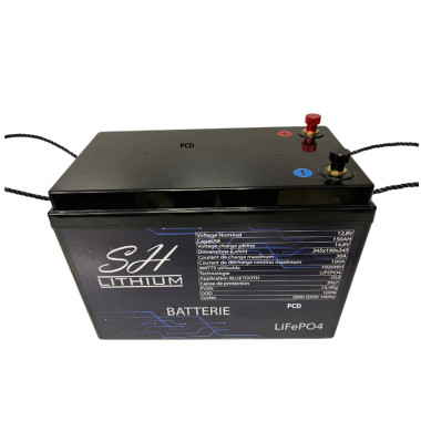 Batterie Caisse Lithium LifePo4 12V 100Ah Sh Lithium + Chargeur