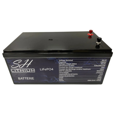 Batterie Caisse Lithium LifePo4 36V 100Ah Sh Lithium + Chargeur