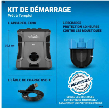 Bouclier Anti-moustiques Thermacell EX90 Avec Batterie Rechargeable