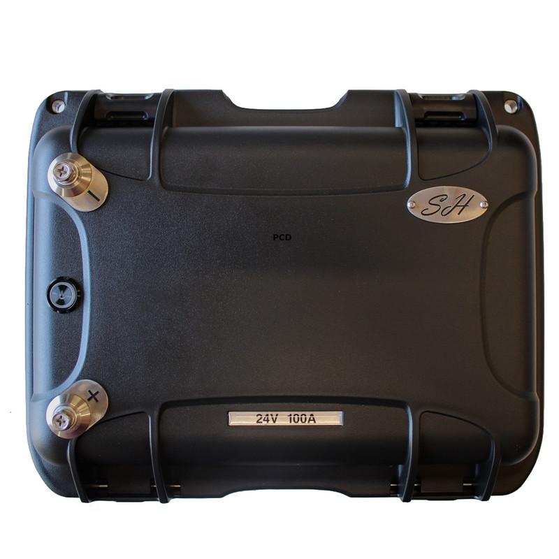 Batterie Lithium 7S 24V 100Ah Avec Sortie Régulée 12V Sh Lithium Et Chargeur