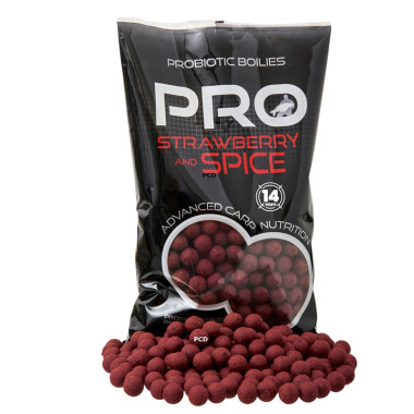 Bouillettes Starbaits Probiotic Pro Strawberry Spice Bolies 800G