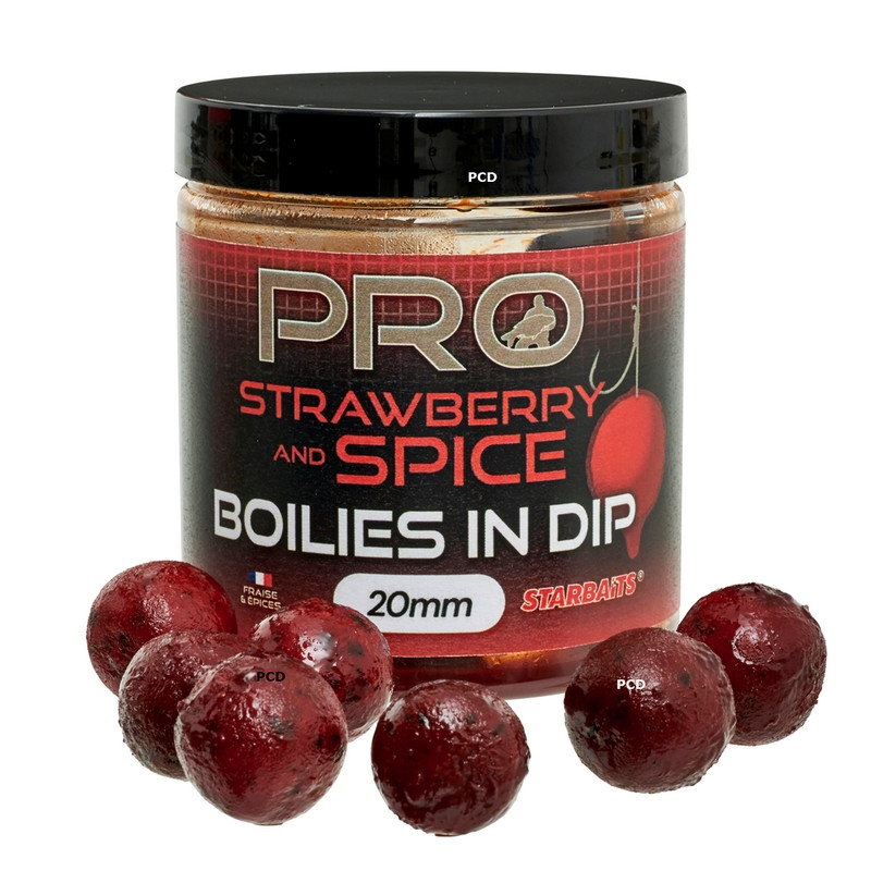 Bouillettes Trempées Starbaits Probiotic Pro Strawberry Spice Boilies In Dip 150G