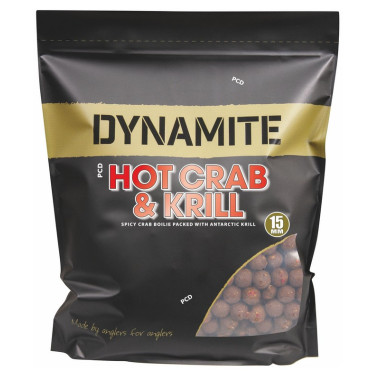 Bouillettes Dynamite Baits Hot Crab & Krill Boilies 1KG