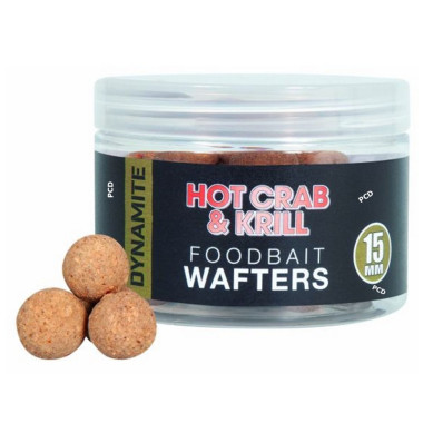 Bouillettes Equilibrées Dynamite Baits Foodbait Wafters Hot Crab & Krill 15MM