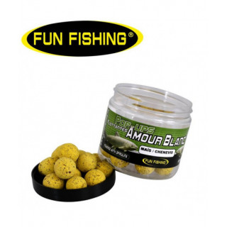 Bouillettes Flottantes Fun Fishing 60G Maïs/CHenevis Amour Blanc Pop Ups