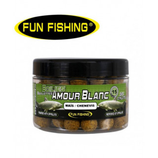 Bouillettes Flottantes Fun Fishing 250G Maïs/Chenevis Amour Blanc