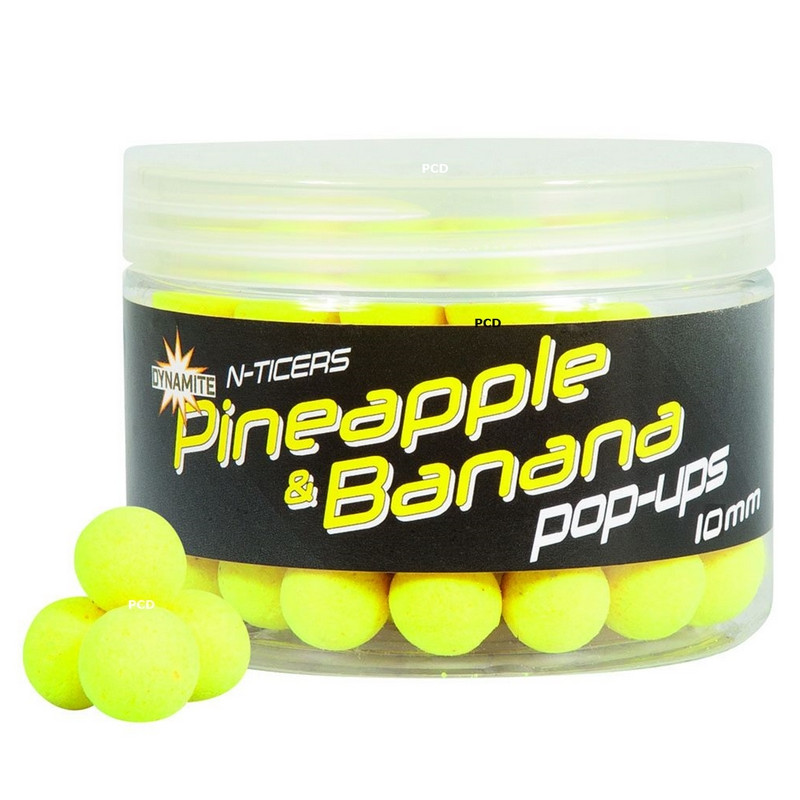 Bouillettes Flottantes Dynamite Baits N-Ticers Hookbaits Pineapple Et Banana Pop-Ups