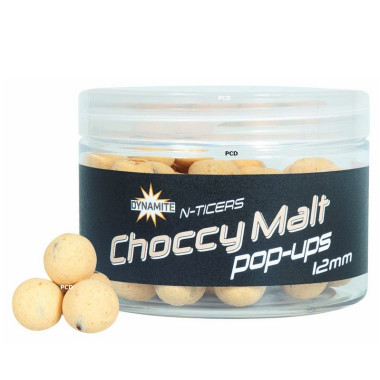 Bouillettes Flottantes Dynamite Baits N-Ticers Hookbaits Choccy Malt Pop-Ups