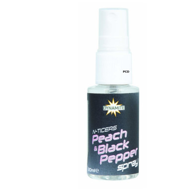 Spray Dynamite Baits N-Ticers Bait Peach & Black Pepper 30ML