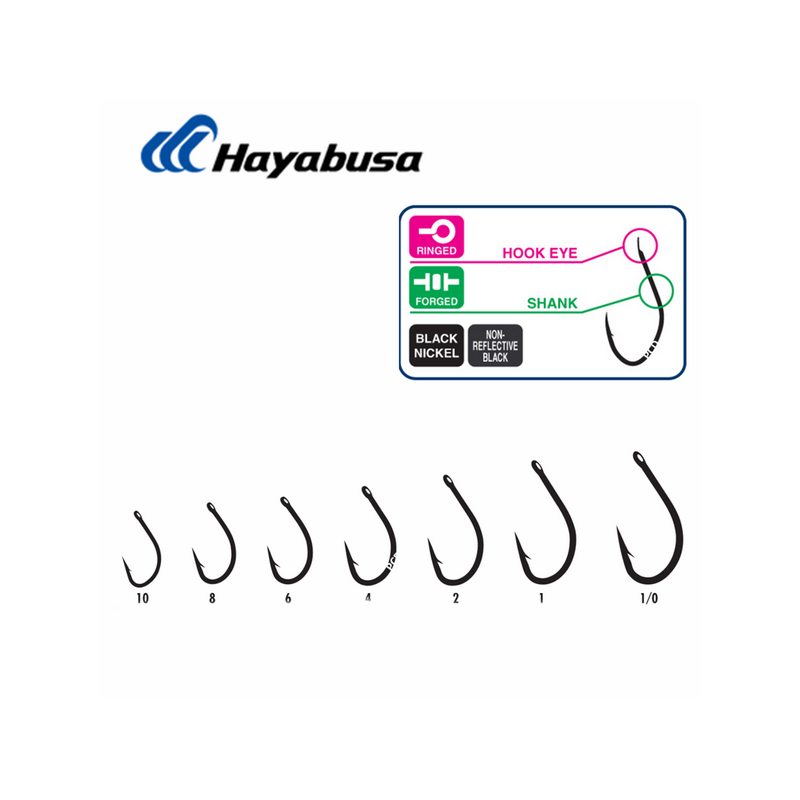 Hameçons Hayabusa Carpe H.Bil 288 Anti Reflet Par 10