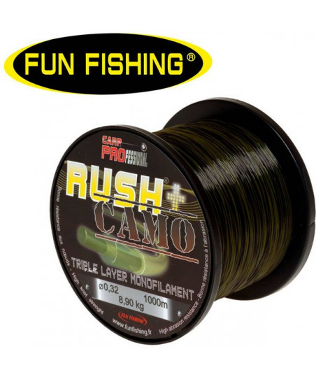 Monofilament Fun Fishing Rush + Camo 1000M