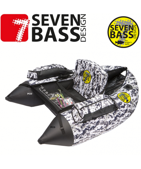 Pack Float Tube Seven Bass Def Camo Blanc + Pompe + Palmes