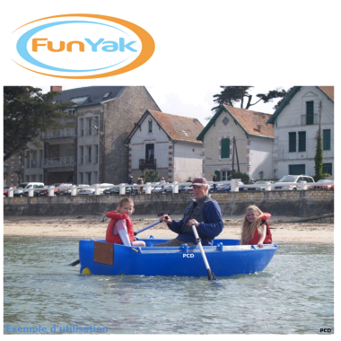 Barque Fun Yak Coralline 2m50 + Avirons