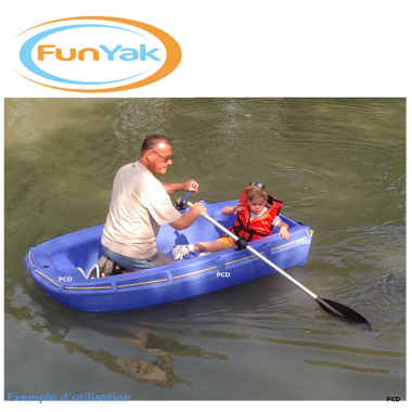 Barque Fun Yak Palourde 2m00 + Avirons