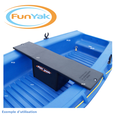 Barque Fun Yak Palourde 2m00 + Avirons