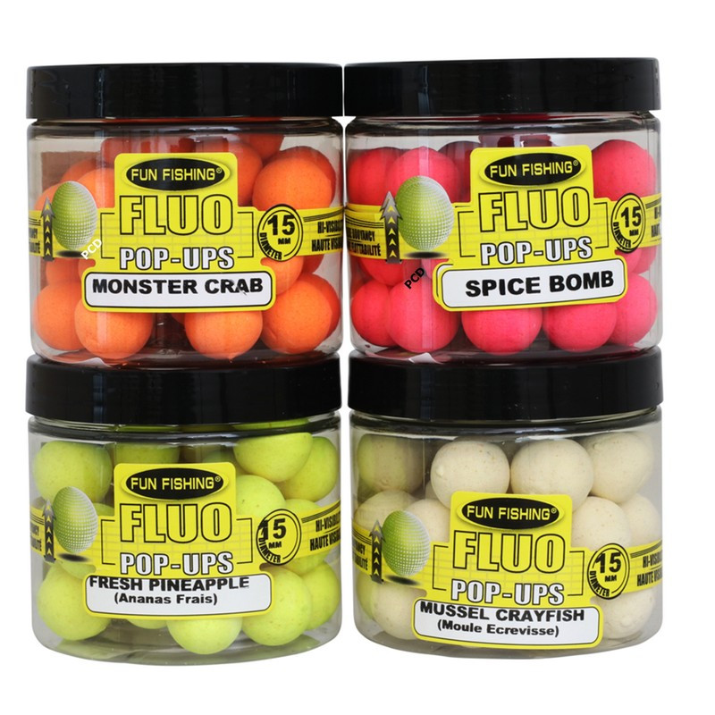 Bouillettes Flottantes Fun Fishing Fluo Pop Ups 15MM