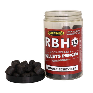 Pellets Percés Surdosés Fun Fishing Rbh 15MM