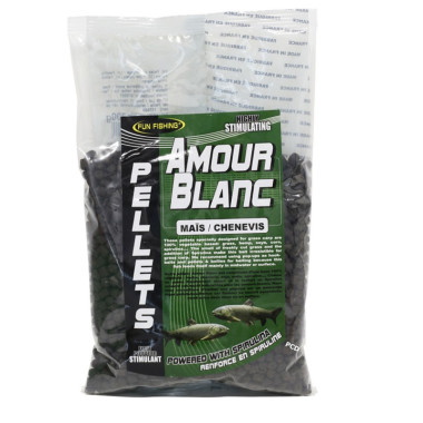 Pellets Fun Fishing Maïs/Chenevis Amour Blanc 700G