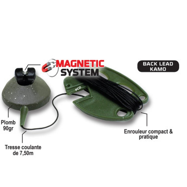 Back Lead Fun Fishing Magnetic Back Lead Kamo 90G