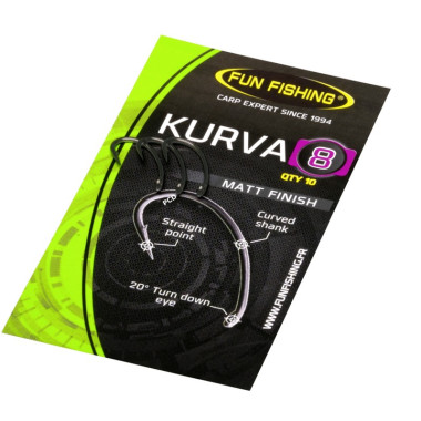 Hameçons Téflonnés Fun Fishing Kurva Séries Par 10