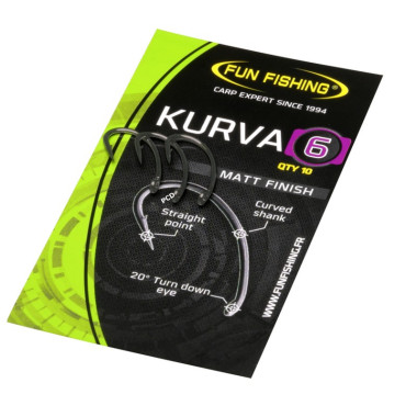 Hameçons Téflonnés Fun Fishing Kurva Séries Par 10