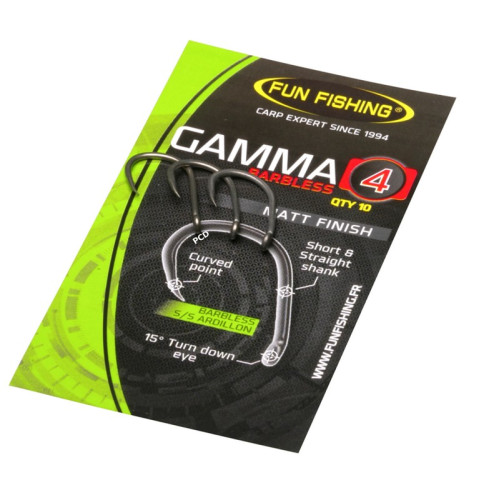 Hameçons Téflonnés Fun Fishing Gamma Séries Barbeless Par 10