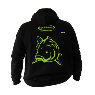 Sweat-Shirt Fun Fishing Noir et Vert