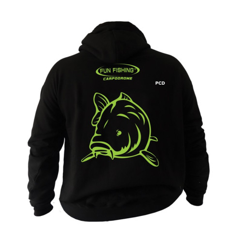 Sweat-Shirt Fun Fishing Noir et Vert