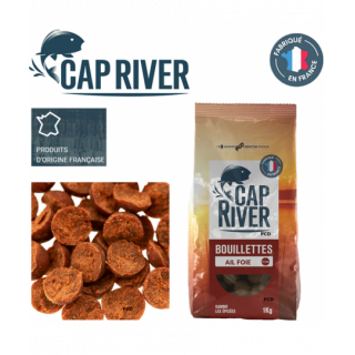 Bouillettes Amorçage Cap River Ail Foie 2KG500