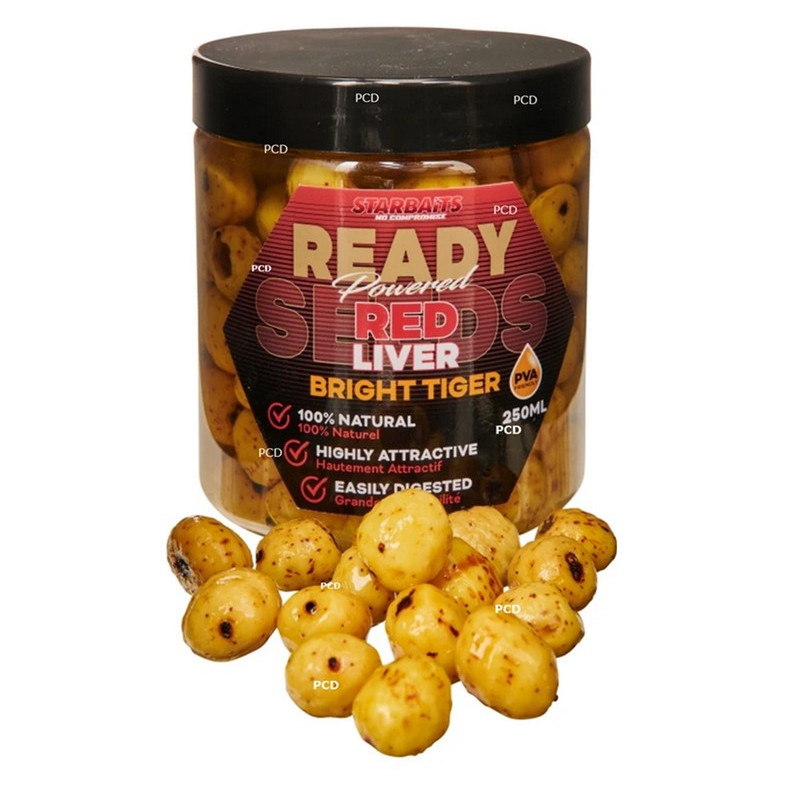 Graines Préparées Starbaits Tigernuts Ready Seeds Bright Tiger Red Liver 250ML