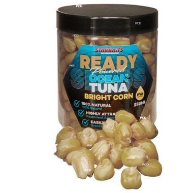 Graines Préparées Starbaits Maïs Ready Seeds Bright Corn Ocean Tuna 250ML